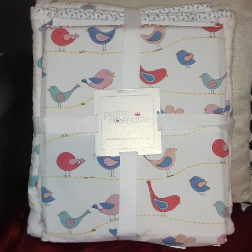 NEW 3pc Crib Set~ 100% cotton Little Bird Design